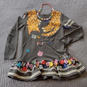 Adorable altered Cat & Jack Girls Shirt 10-12